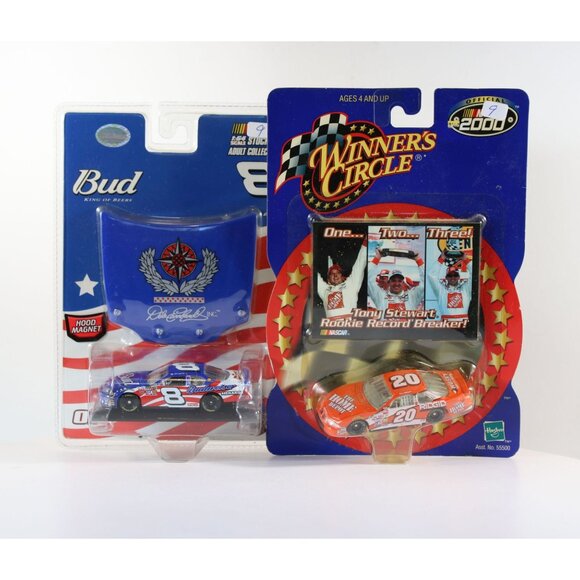 Dale Earnhardt Jr #8 & Tony Stewart #20 Diecast Cars Set of 2 Vtg - Picture 1 of 13
